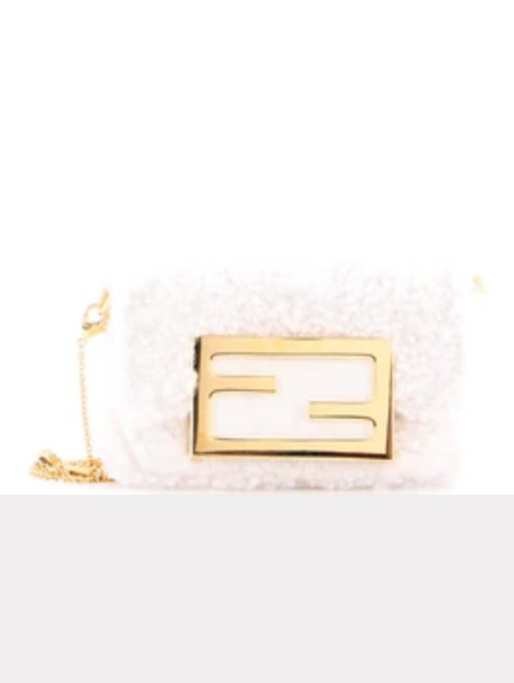 Nano Shearling Baguette Bag/Charm